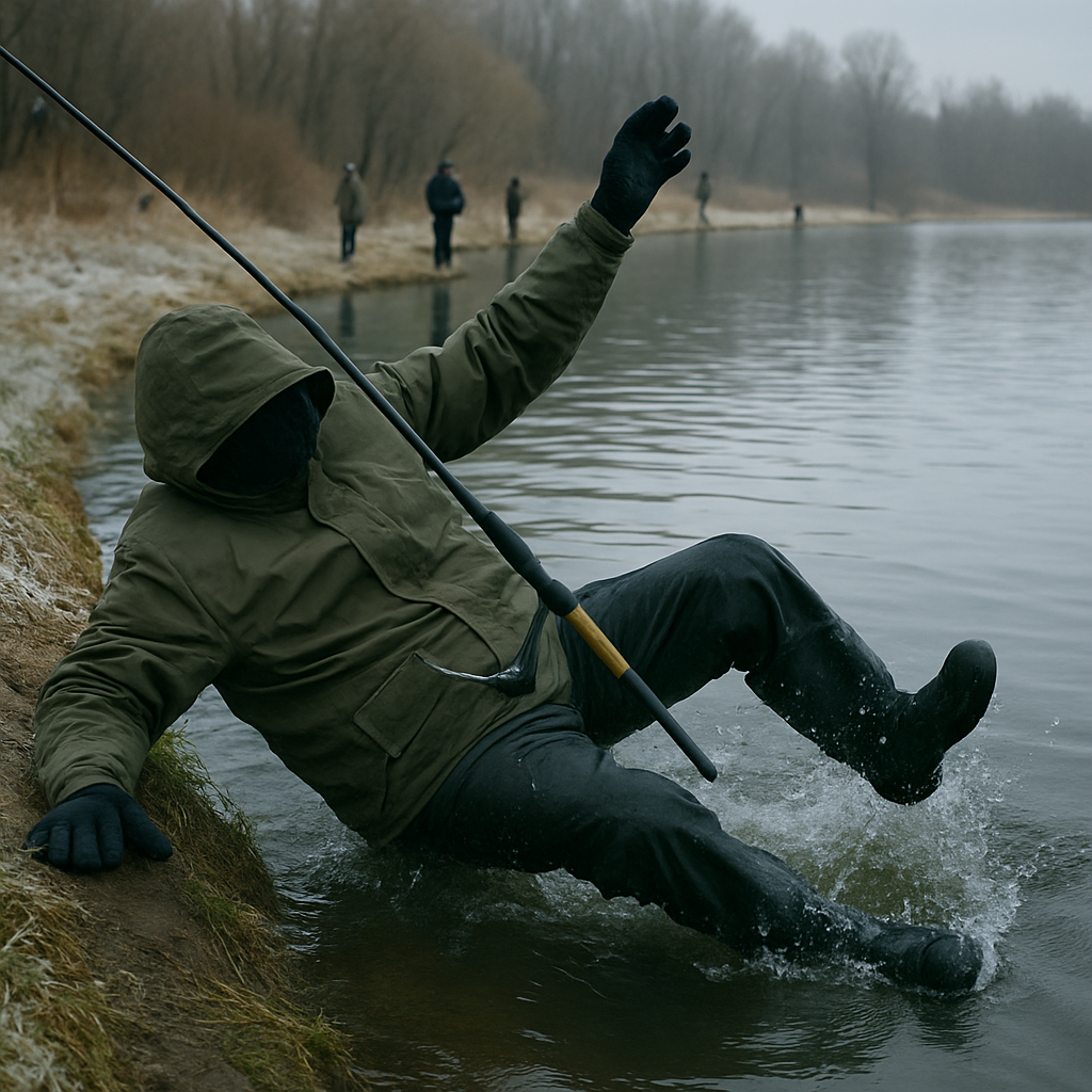 Gara di pesca del 30 novembre: freddo pungente, divertimento assicurato e… un tuffo inatteso!